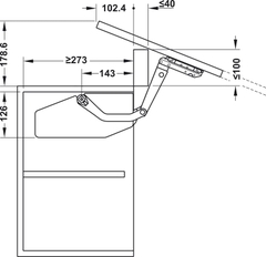 Bộ Tay Nâng Free Swing S8sw Hafele 493.05.774