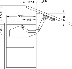 Bộ Tay Nâng Free Swing S2sw Hafele 493.05.770
