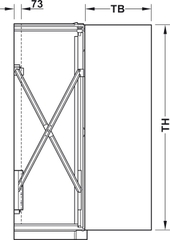 Concepta 40 fitting 1851-2500 silver Hafele 408.30.592