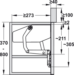 Bộ Tay Nâng Free Swing S2sw Hafele 493.05.770