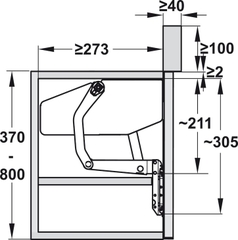 Bộ Tay Nâng Free Swing S2sw Hafele 493.05.760