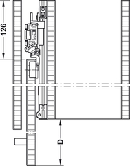 Bộ phụ kiện F-Park72 50A 2200-2700/560mm Hafele 408.45.026