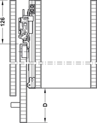Bộ phụ kiện F-Park72 50A 2200-2700/560mm Hafele 408.45.026