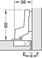 Bản Lề Lọt Lòng Metalla A 110º Hafele 311.88.532