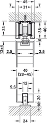 Phụ Kiện Cửa Trượt Slido Classic 120-O Hafele 941.02.046