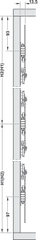 Bộ phụ kiện Slido F-Park71 25B 600mm Hafele 408.25.005