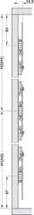 Bộ Phụ Kiện Cửa Trượt Xoay Slido F-Park71 25B Hafele 408.25.003