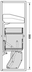 Kệ Nâng Hạ Imove 900mm Hafele 504.68.379