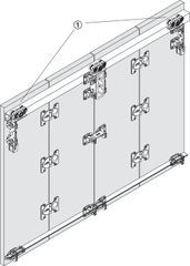 Bản lề nối cánh cửa xếp Hafele 409.63.710
