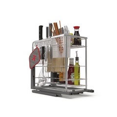 Rổ gia vị SONATA 250mm (có khay đũa) Hafele 549.20.010