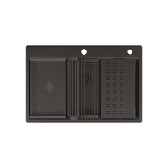 Chậu SUS WS R10 HS25-SSN1S-7650 _đen Hafele 567.24.485