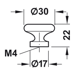 Tay Nắm Tủ Tròn Hafele 137.60.837