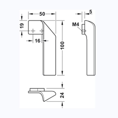 Tay nắm tủ Hafele 101.69.510