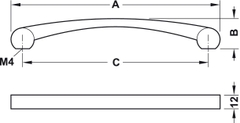 Tay nắm tủ Niken mờ Hafele 110.34.678