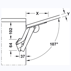 Tay nâng Hafele 372.27.704 - Màu trắng