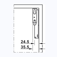 Tay nâng Hafele 372.27.704 - Màu trắng