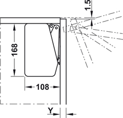 Bộ hộp lực Flap Fitting đơn Model C Hafele 372.91.408