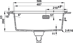 Chậu đá HS22-GEN1S60M Hafele 577.25.520