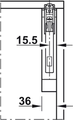 Bộ hộp lực Flap Fitting đơn Model C Hafele 372.91.408