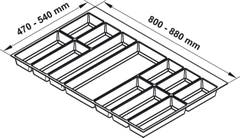 Khay chia đa năng Classico 900mm Hafele 556.52.749