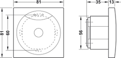 Đầu đọc gắn tường WRU 200 Hafele 917.91.072