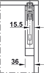 Tay nâng Free Flap 1.7 Hafele 372.91.407