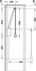 Tay nâng móc áo giảm chấn Hafele 805.11.152
