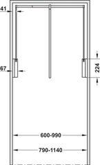 Tay nâng móc áo giảm chấn Hafele 805.11.152