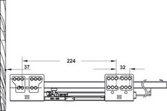 Ray hộp Alto giảm chấn Hafele 552.03.795 - Dài 550mm