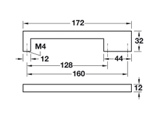 Tay nắm tủ 172mm H1380 Hafele 110.34.356