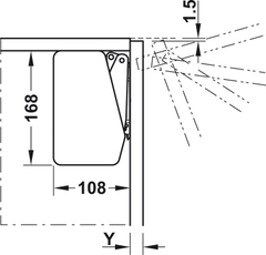 Tay nâng Free Flap 1.7 Hafele 372.91.407