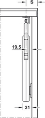 Tay nâng Free Flap H1.5 Hafele 372.39.610