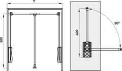 Tay nâng móc áo giảm chấn Hafele 805.11.152