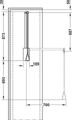 Tay nâng móc áo giảm chấn Hafele 805.11.152