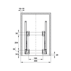 Thùng Rác Gắn Cánh Viola Hafele 503.48.505
