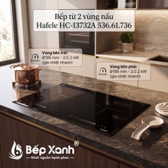 Bếp từ 2 vùng nấu Hafele HC-I3732A, mã số 536.61.736