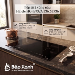 Bếp từ 2 vùng nấu Hafele HC-I3732A, mã số 536.61.736