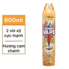 Bình xịt côn trùng Jumbo Vape G hương cam chanh 600ml