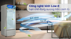Tủ Mát Trực Tiếp Cánh Kính Hòa Phát 195 Lít Dàn Nhôm HSR S6195