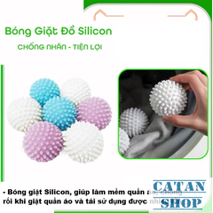 Bóng Giặt Silicon Gai Mềm – Bộ 3/5 Quả Dùng Cho Máy Giặt