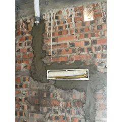 Đế âm tường đầu chờ ống đồng điều hòa máy lạnh nhựa ABS chống cháy, có nắp che & máng thoát nước