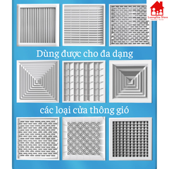 Tấm Chắn Gió Điều Hòa Cửa Vuông KT 600x600mm