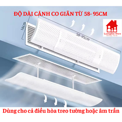 Tấm Chắn Gió Điều Hoà Âm Trần Dài Co Giãn 58cm - 120cm