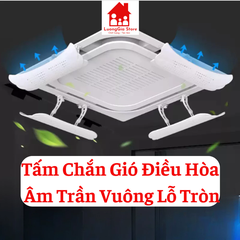 Tấm chắn gió điều hoà âm trần Cassette loại cánh bướm lỗ tròn