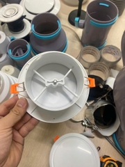 Cửa gió khí tươi nhựa ABS D110mm Loại cao cấp viền vàng