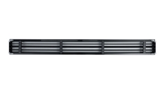 Cửa gió Slot khung viền 2 khe gió viền trắng đen, nhựa PVC màu trắng, 1 nan đen có thể điều chỉnh góc, cơ cấu thẻ đỡ