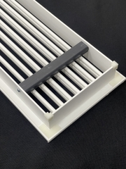 Cửa Gió STANDARD  Khung Viền 15mm Màu Trắng, Nan Bầu Dục