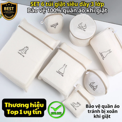 Bộ 6 Túi Giặt Quần Áo Cao Cấp – Lưới Giặt Bảo Vệ Quần Áo