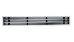 Cửa gió Slot khung viền 3 khe gió viền trắng đen, nhựa PVC màu trắng, 1 nan đen có thể điều chỉnh góc
