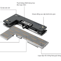 Phụ kiện bản lề sàn EuroVN
